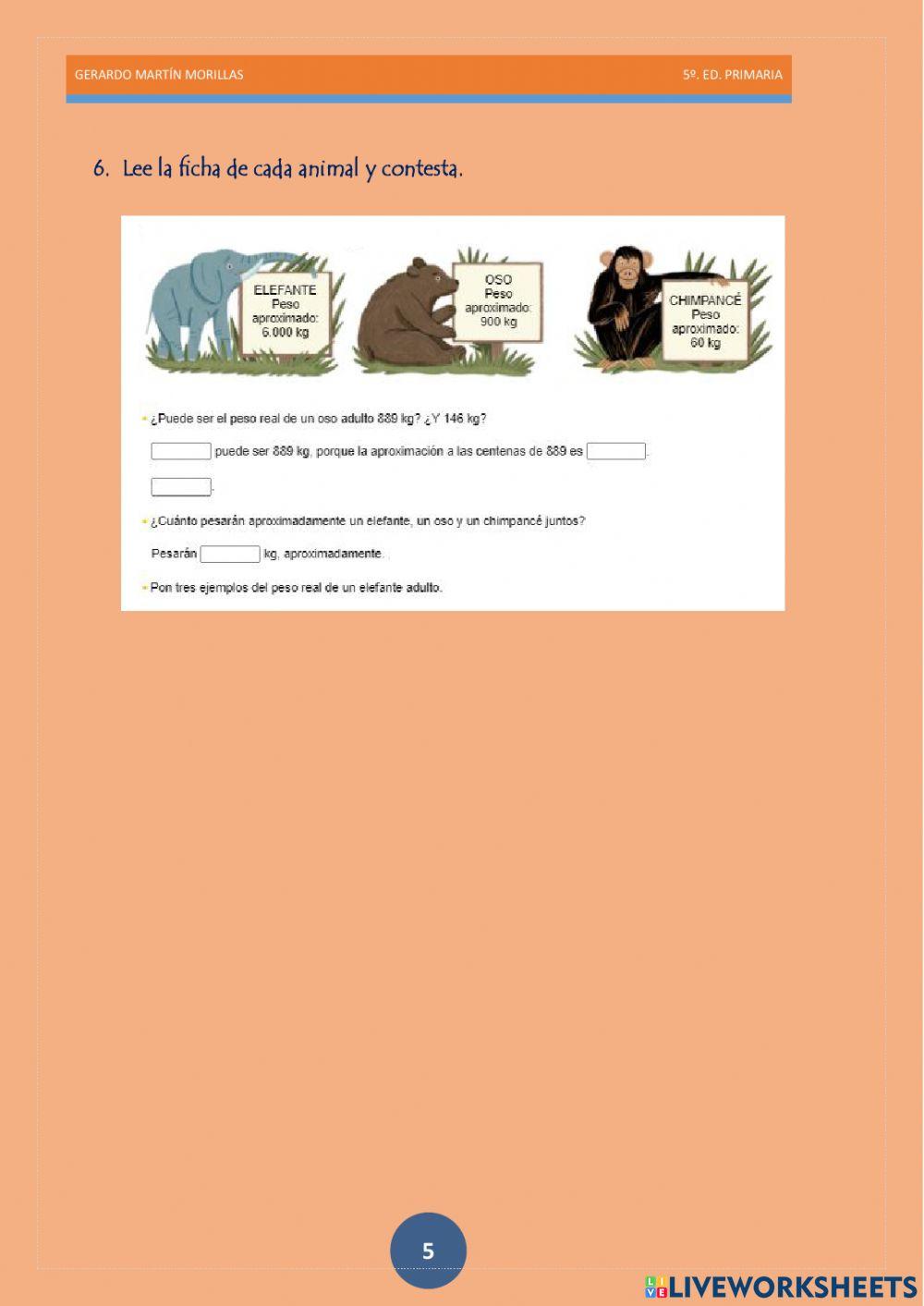 Numeración. Ficha 3.