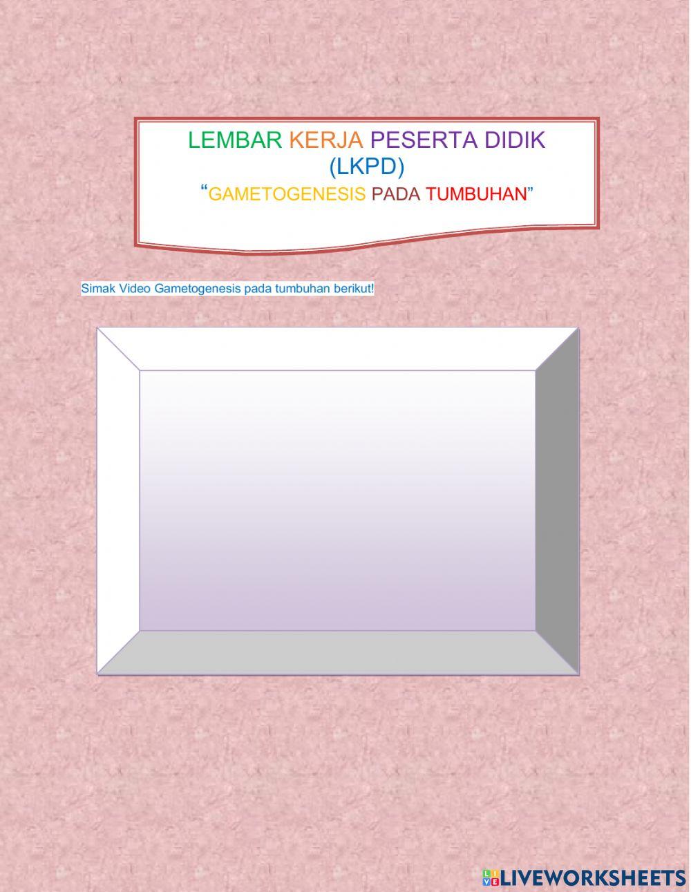 Gametogenesis pada Tumbuhan