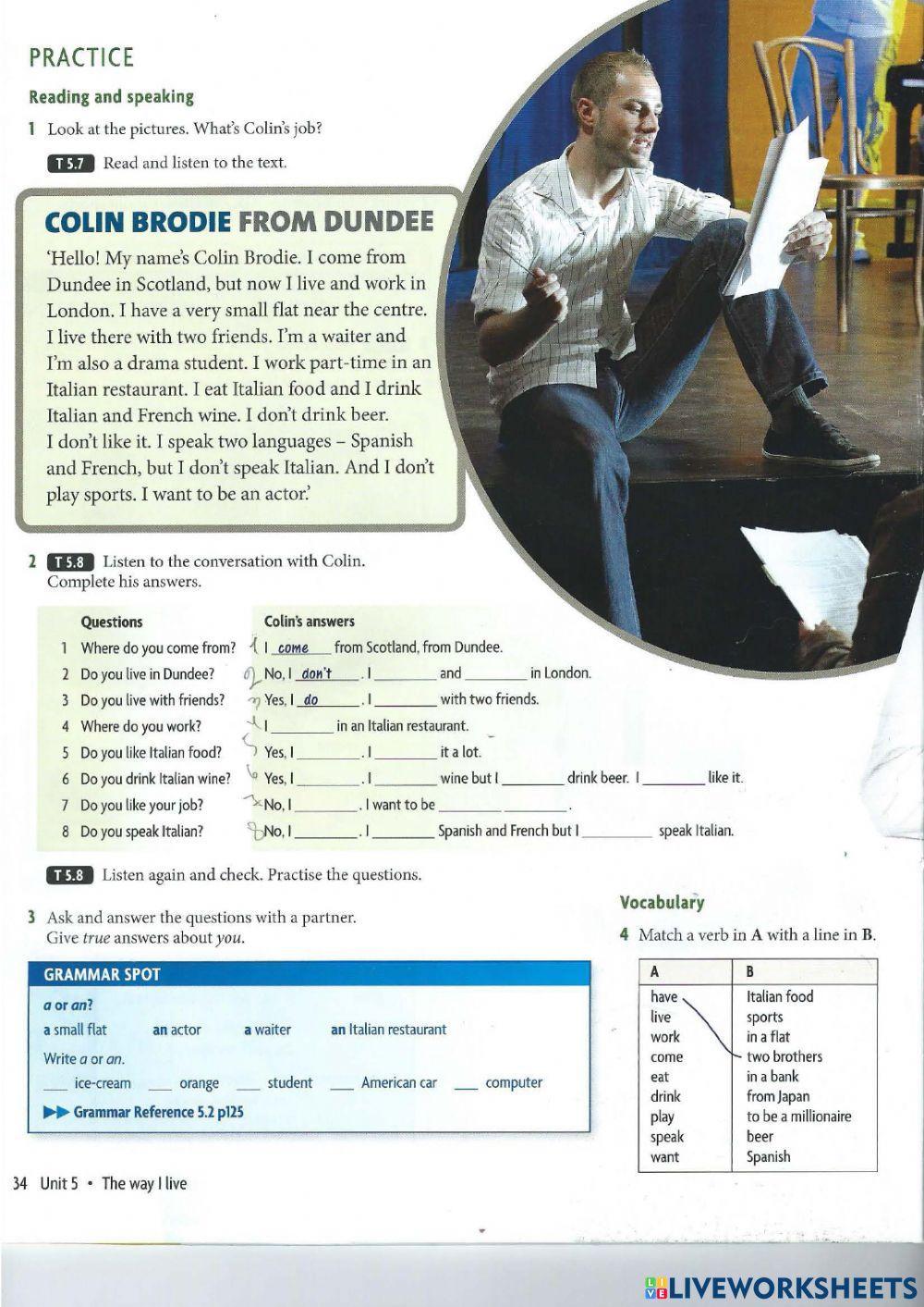 Unit 5: the way i live