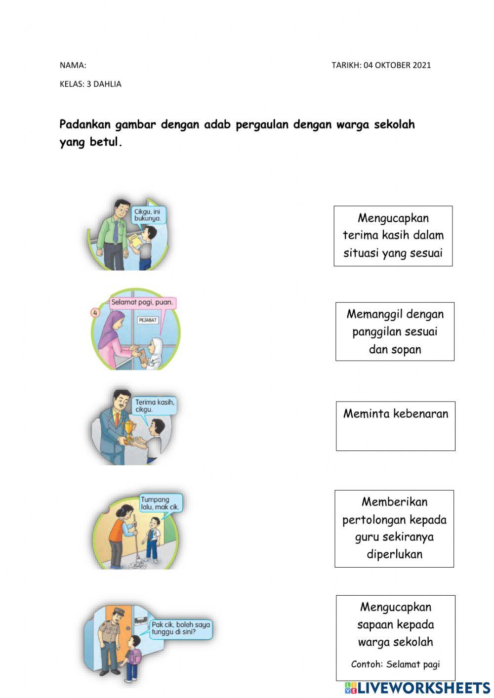 Adab Bergaul dan Berkomunikasi dengan Warga Sekolah