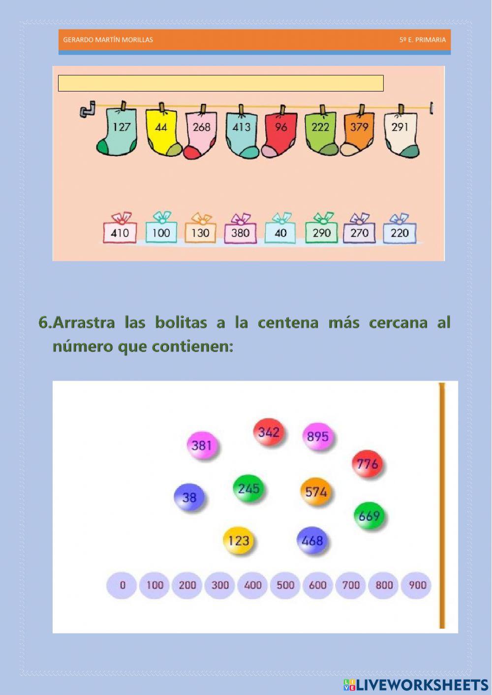 Cálculo y operaciones. Ficha 5.