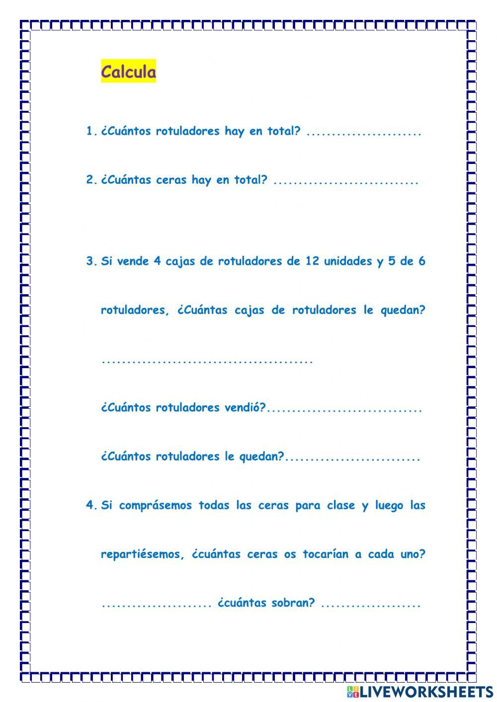 Problemas operaciones básicas