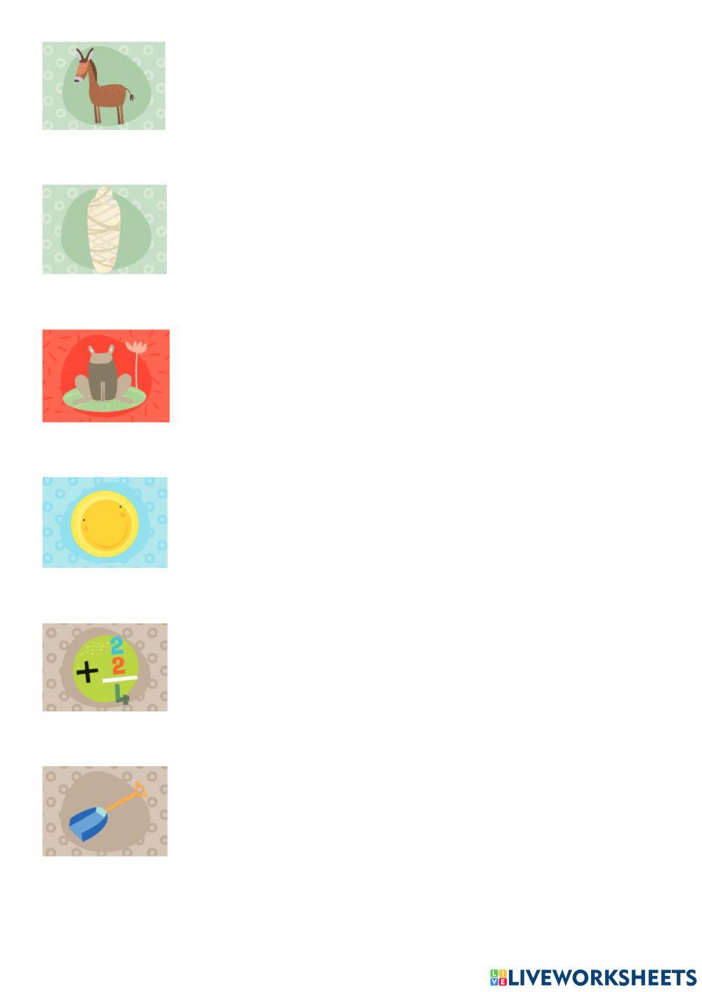 Palabras con l, s, m, p