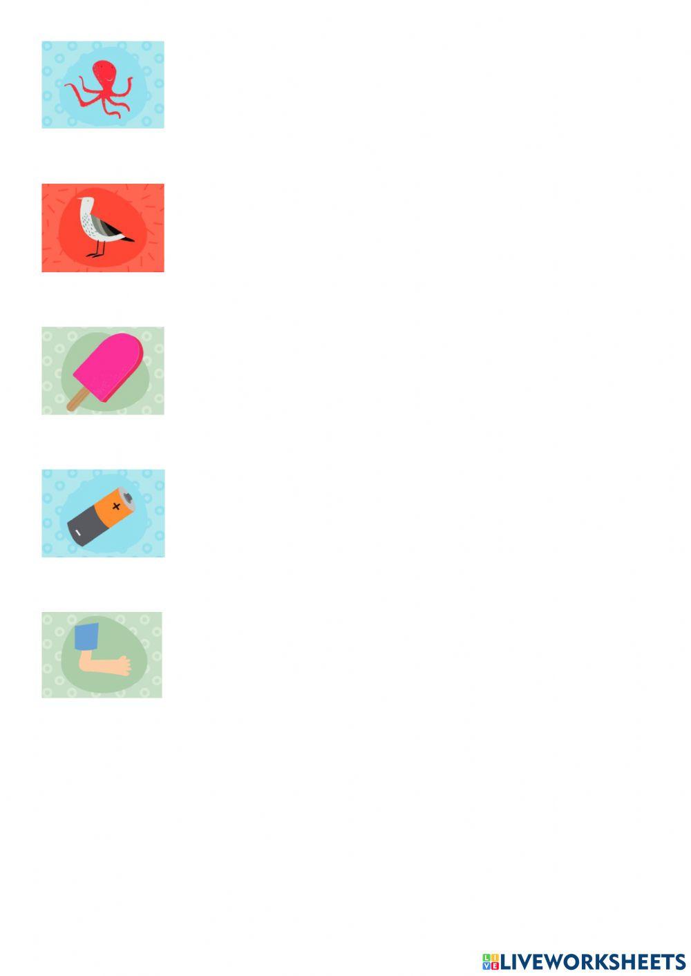 Palabras con l, s, m, p