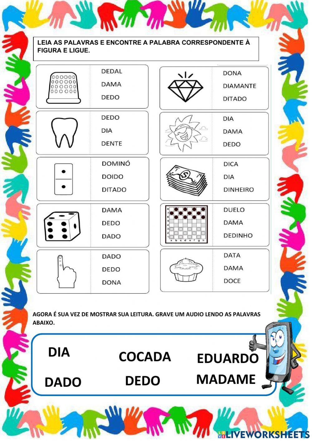 Palavras do a letra d