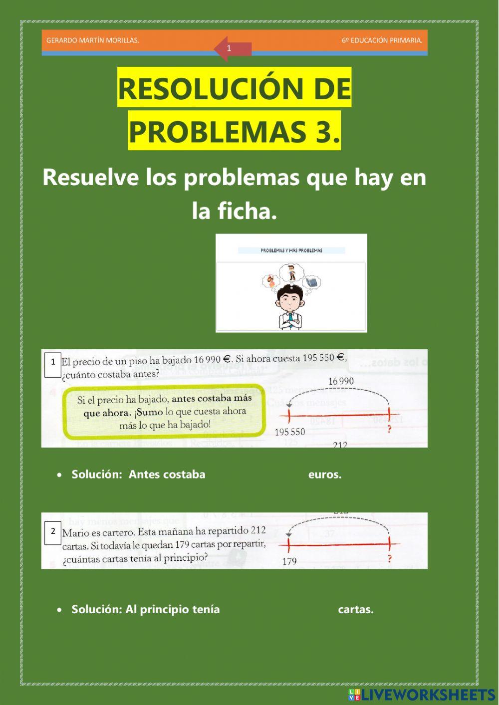 Resolución de problemas. Ficha 3.