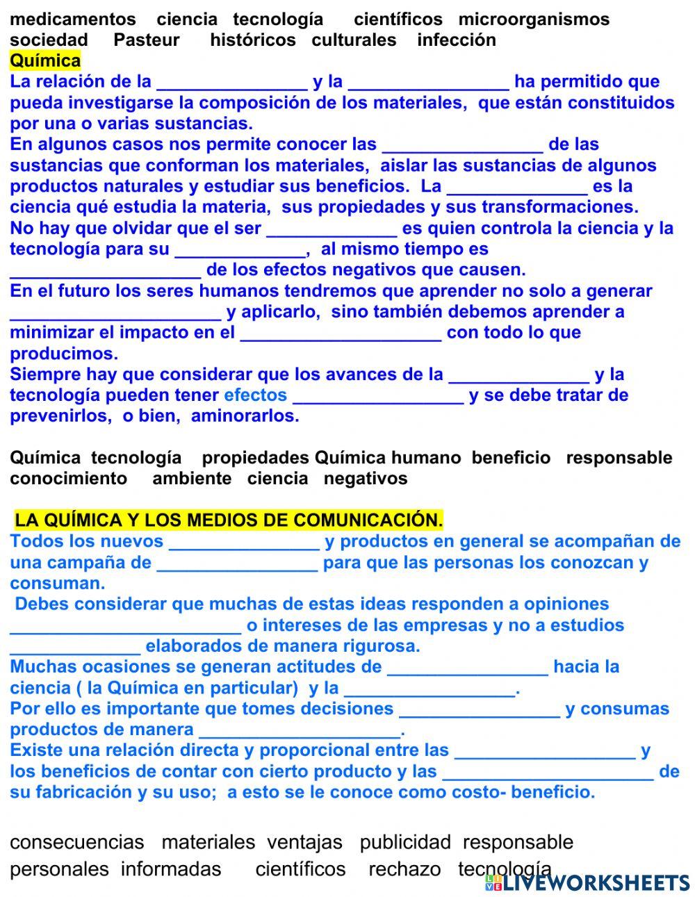 Materia,  energía e interacciones