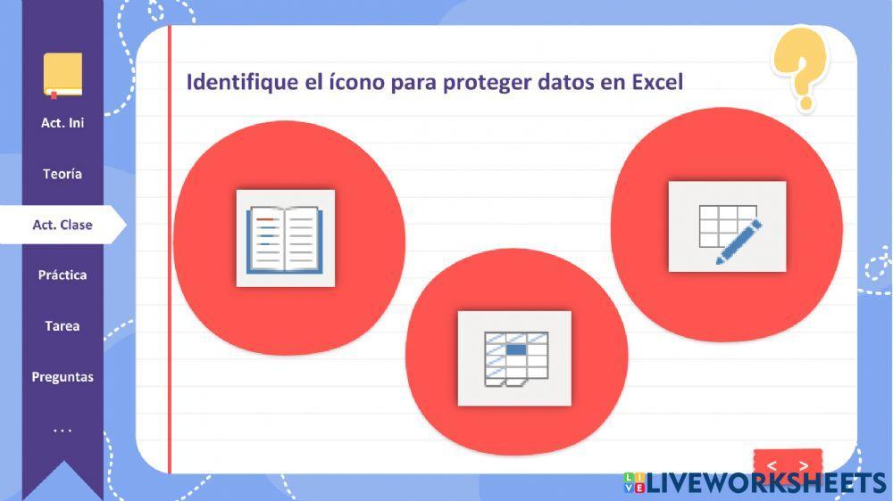 Proteger datos en Excel.