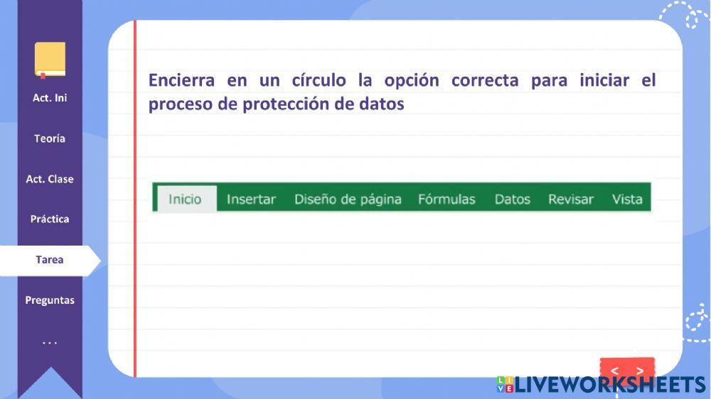 Proteger datos en Excel.