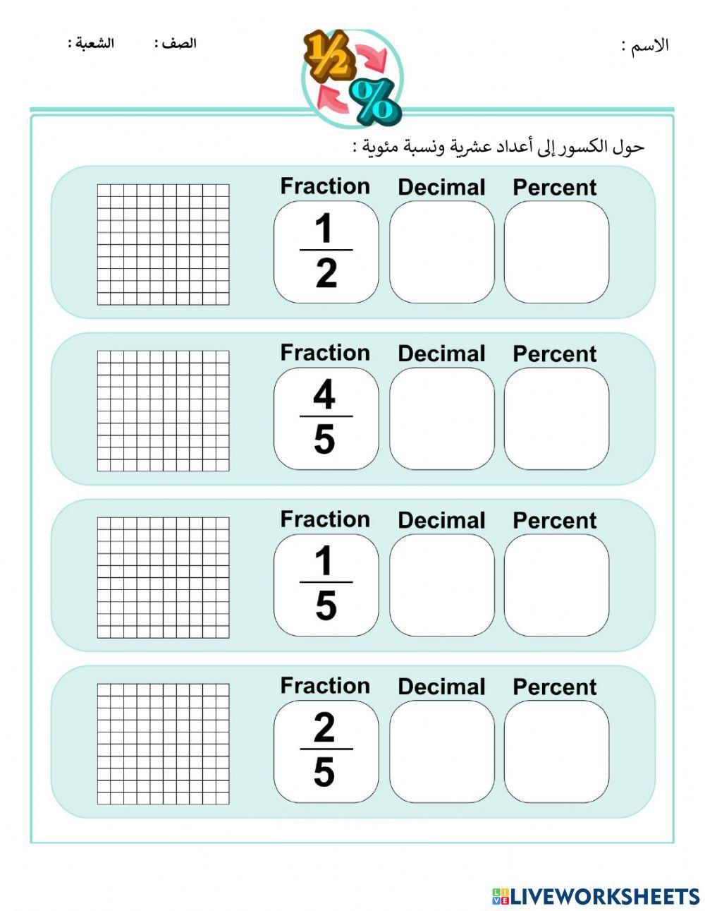النسبة المئوية