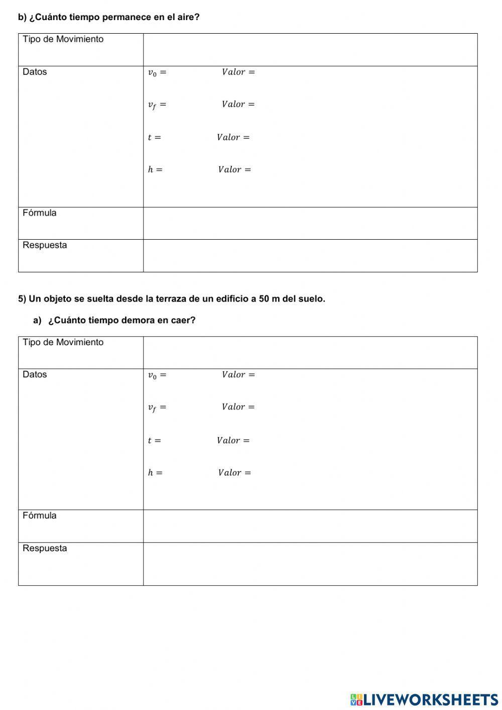 CAIDA LIBRE Y LANZAMIENTO VERTICAL