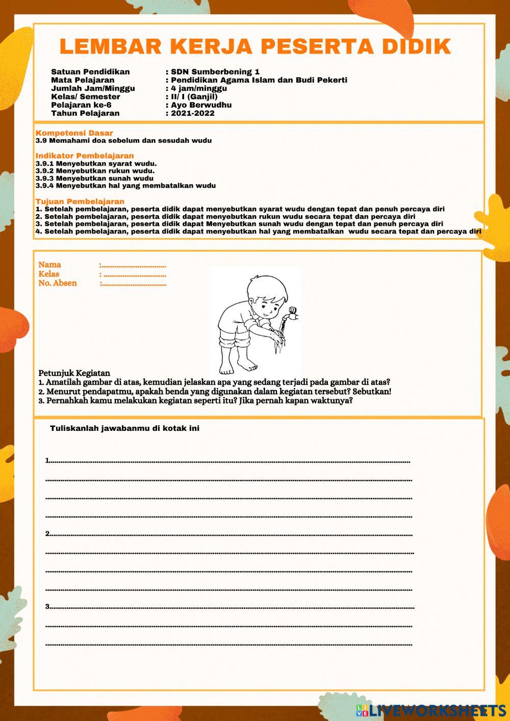 LKPD Ayo Wudu 1
