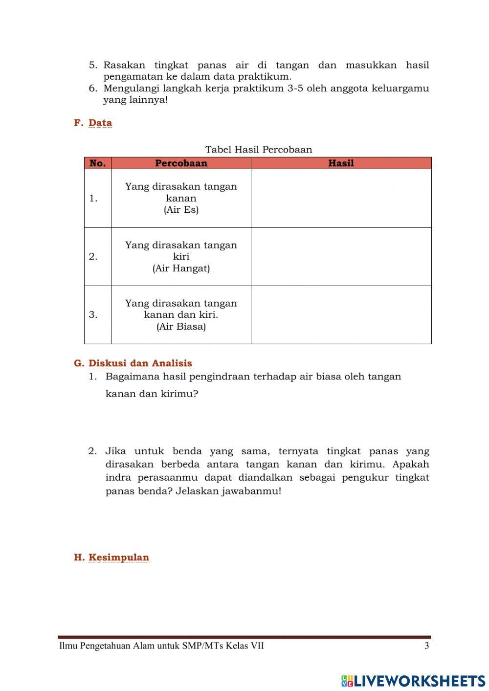 Pengukuruan Suhu dengan Menggunakan Indra