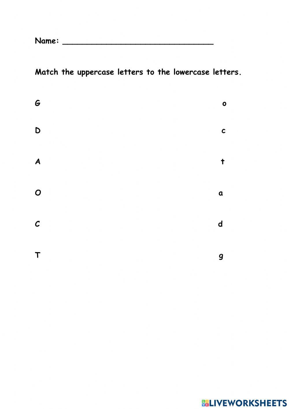 Uppercase and lowercase letters