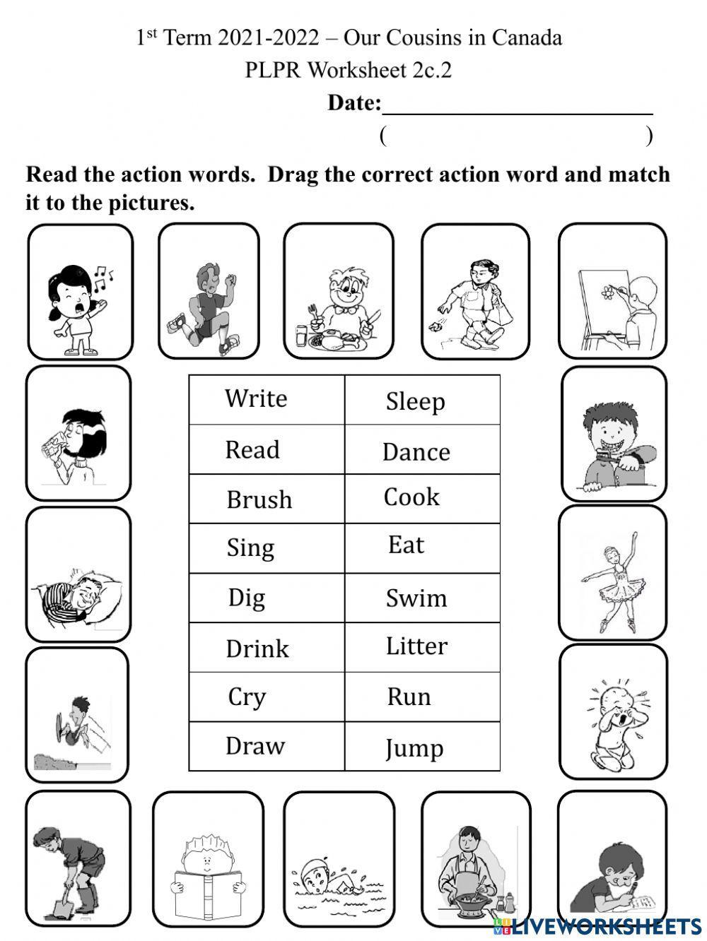 2c.2 Match Action Words to the PIcture