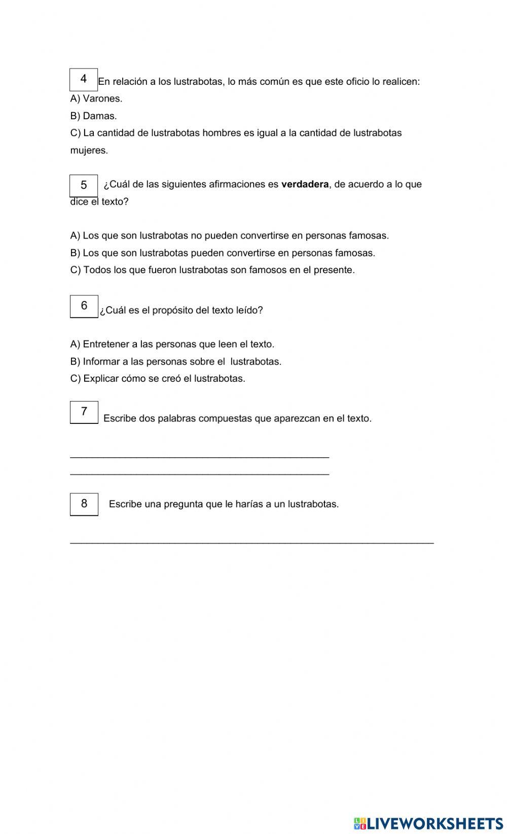 Guía comprensión lectora