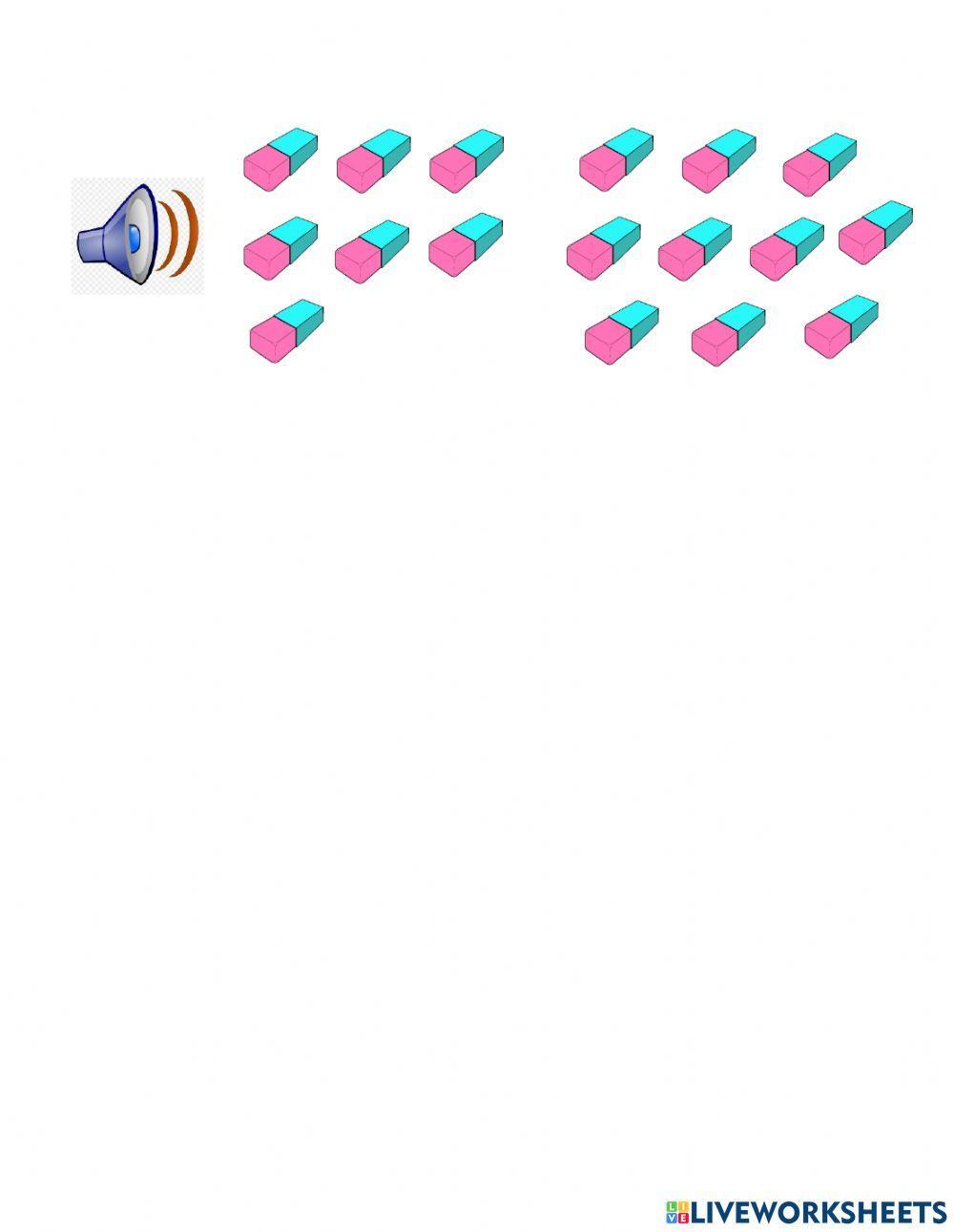 Number with school things