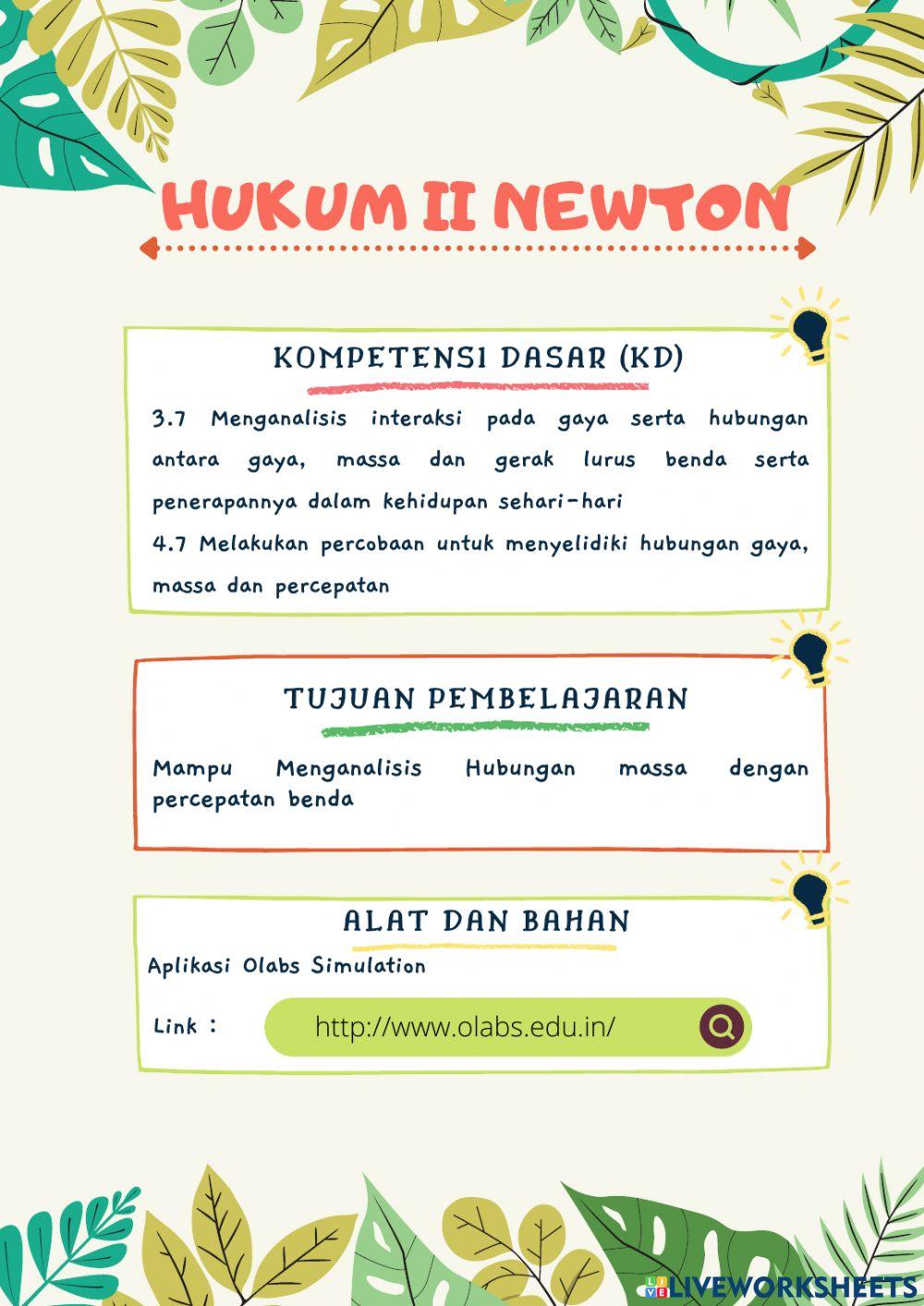 LKPD Hukum II Newton
