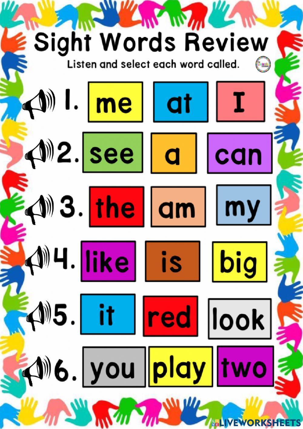 Sight Words Review