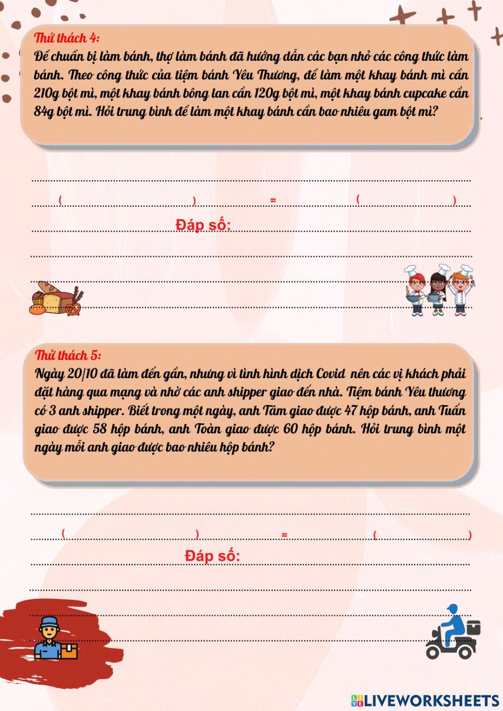 Phiếu bài tập cuối tuần môn Toán - Tuần 5