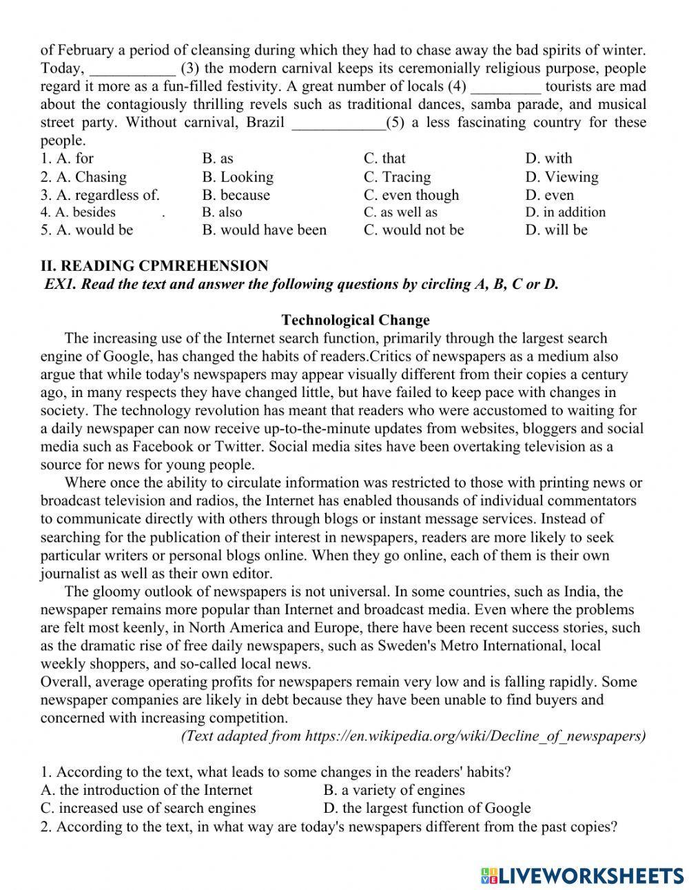Revision for the 1st term test – no6 (grade 12)