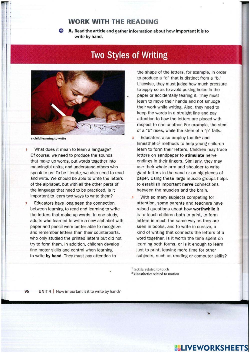 Academic reading & writing