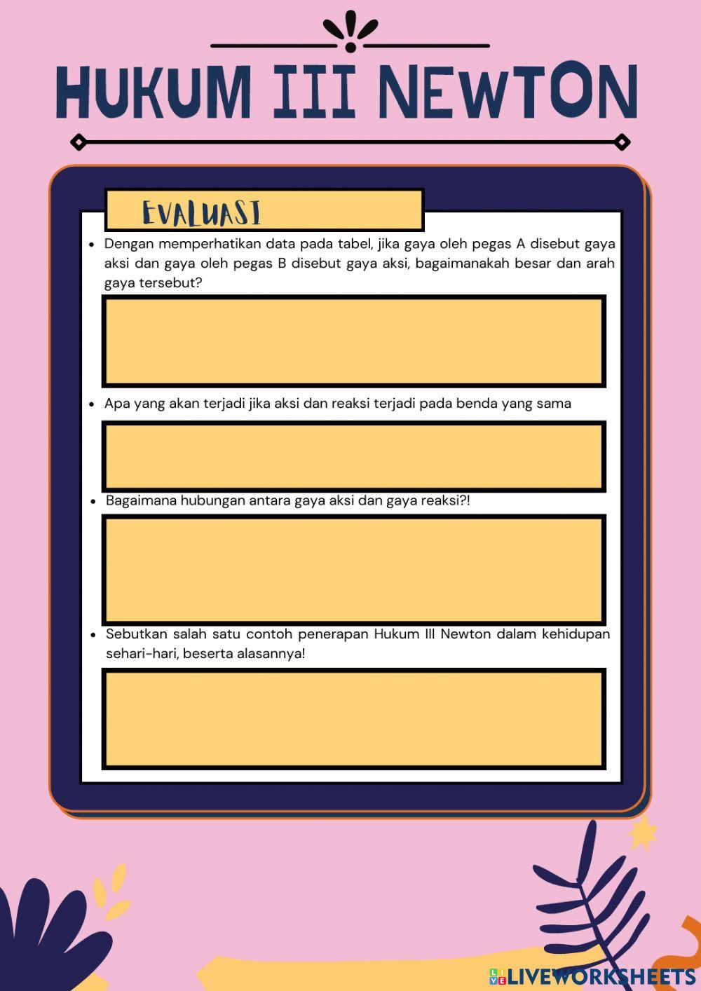 Lkpd hukum iii newton