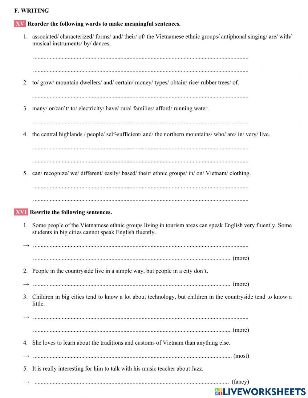 Test - Class 8 - Review 2 (Unit1,2,3 - Advanced)