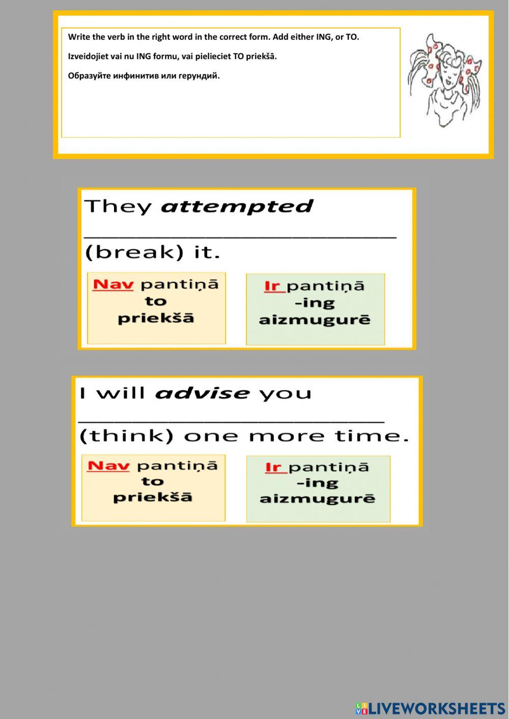 Gerund or To infinitive