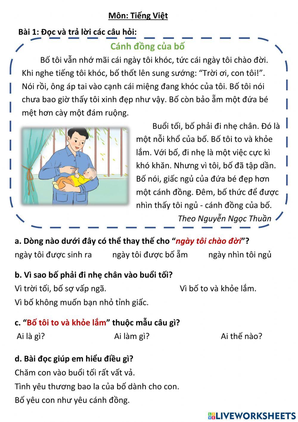 Ôn tập cuối tuần 8