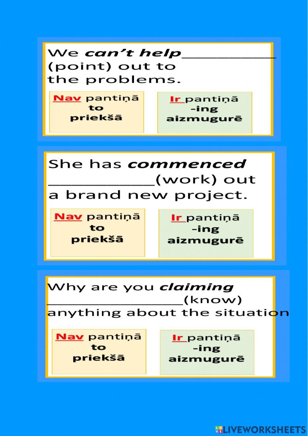 Gerunds or to infinitive