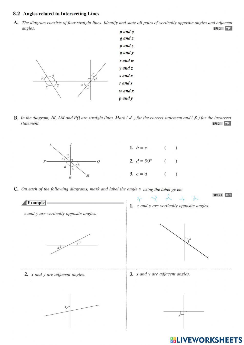 Chapter 8 Lines and Angles