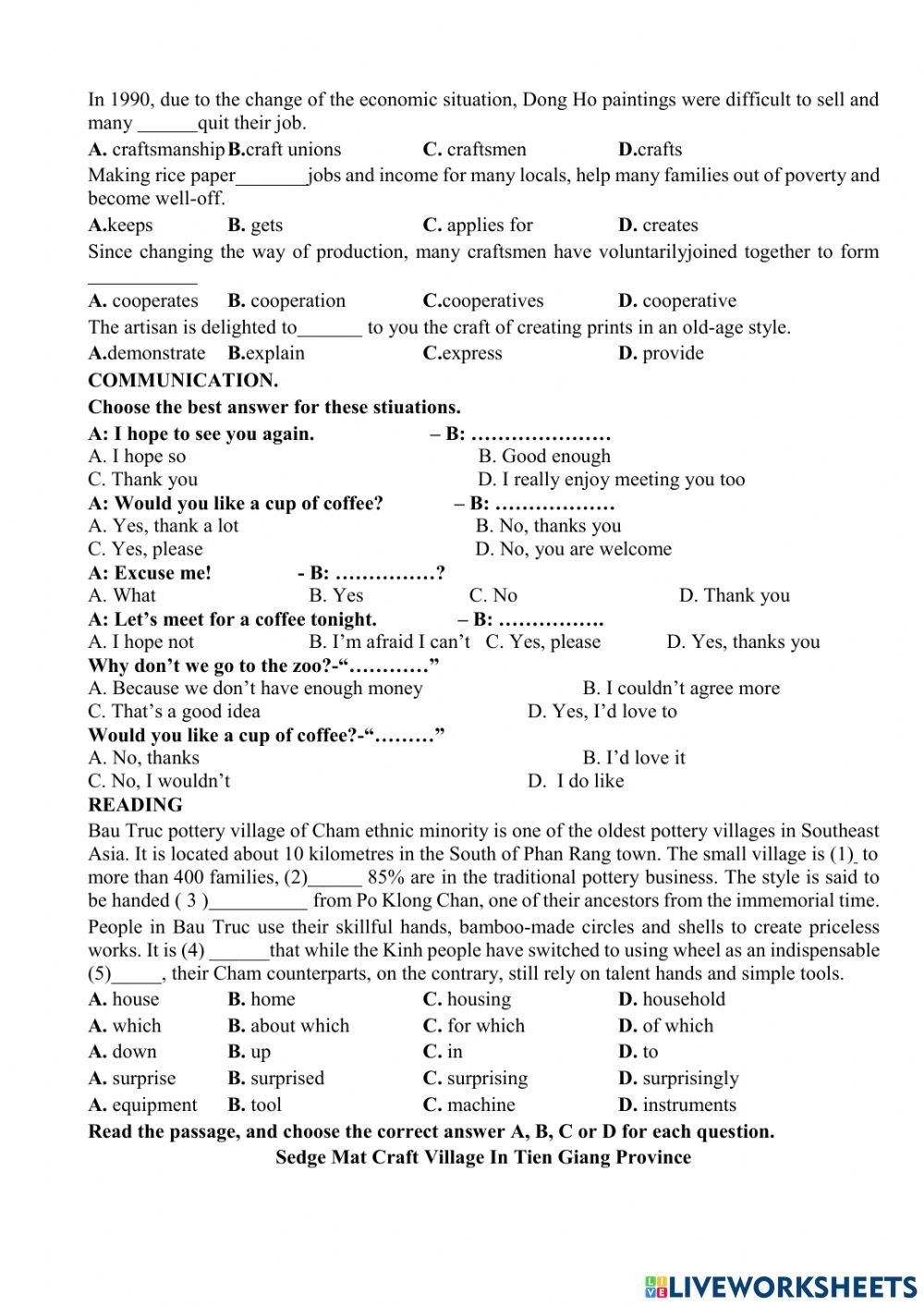 Midterm revision for grade 9