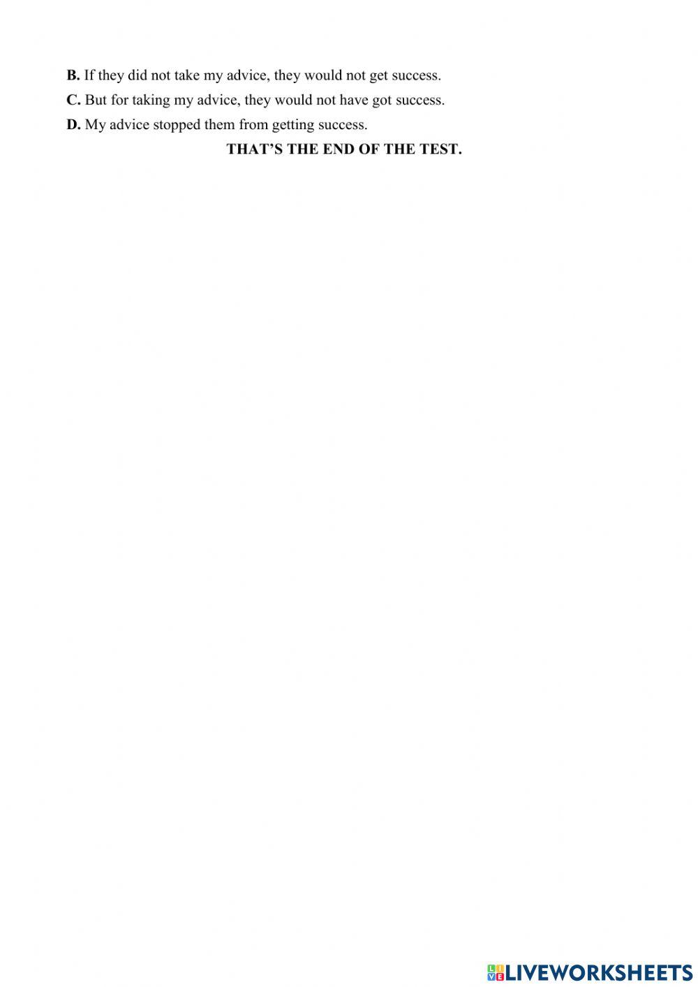 Midterm revision for grade 9