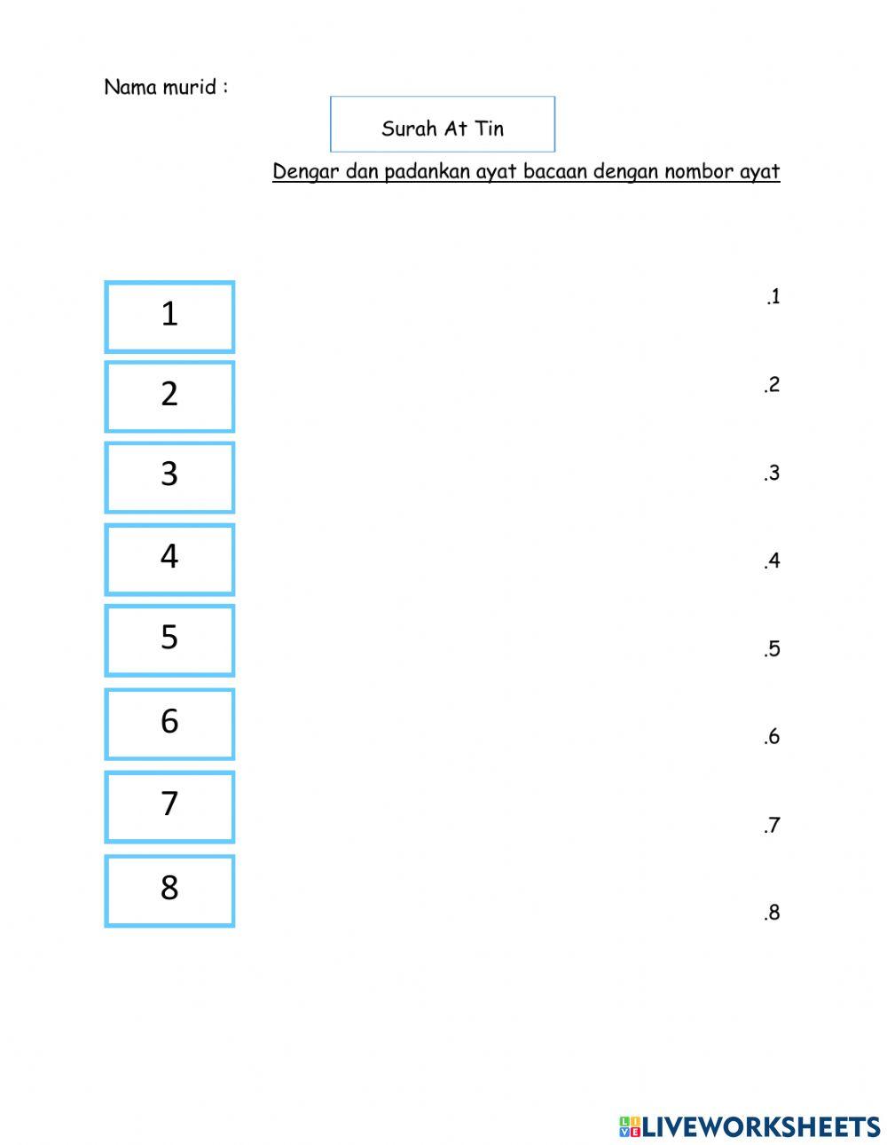 Hafazan Surah At Tin