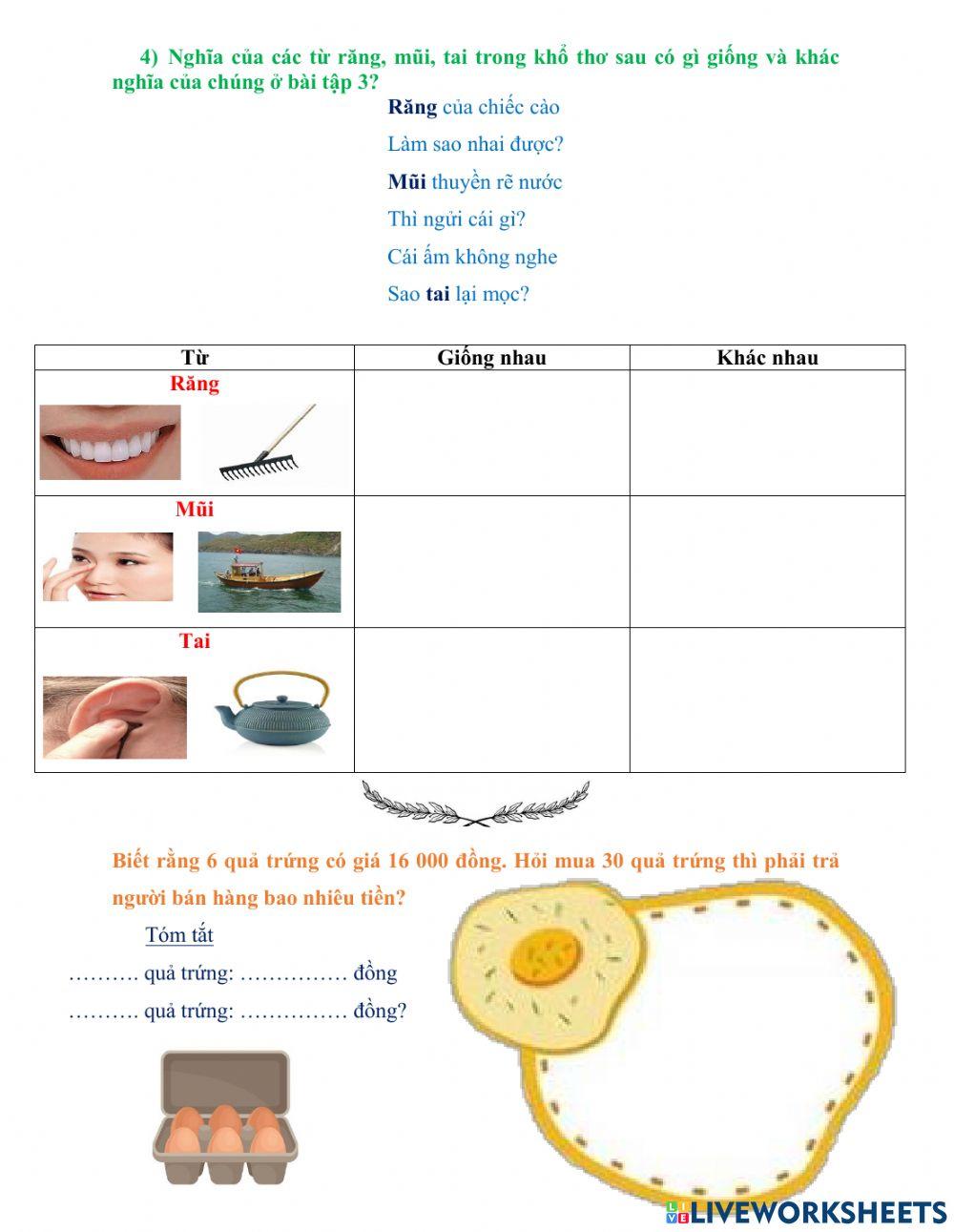 Bài tập thứ Hai 01-11
