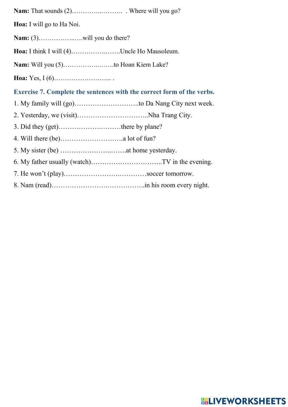 TA5 - Unit 5 - Worksheet 1