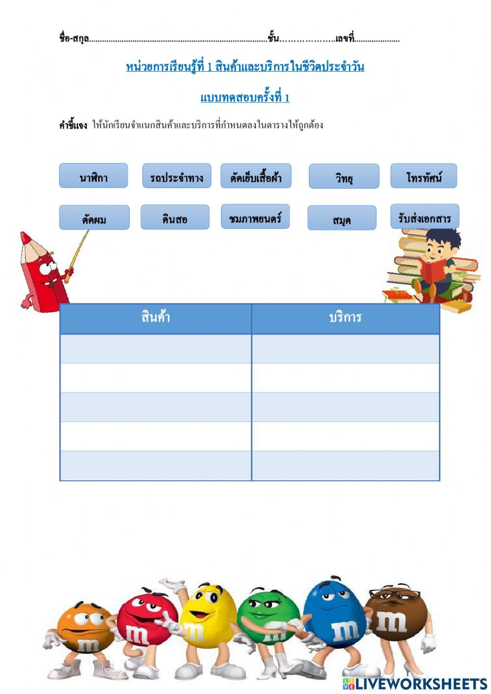 สินค้าและบริการ1