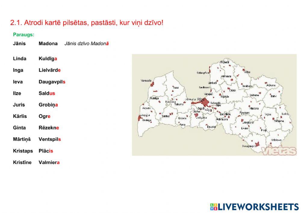 AV-15 (17)+lokatīvs- dzīvot