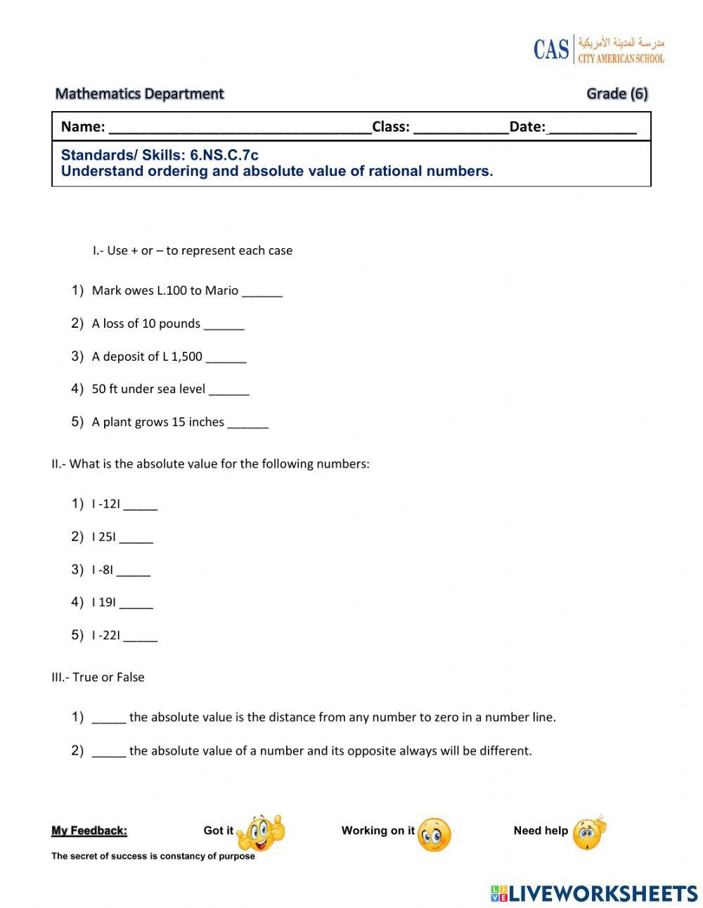 L(3.5) Absolute value