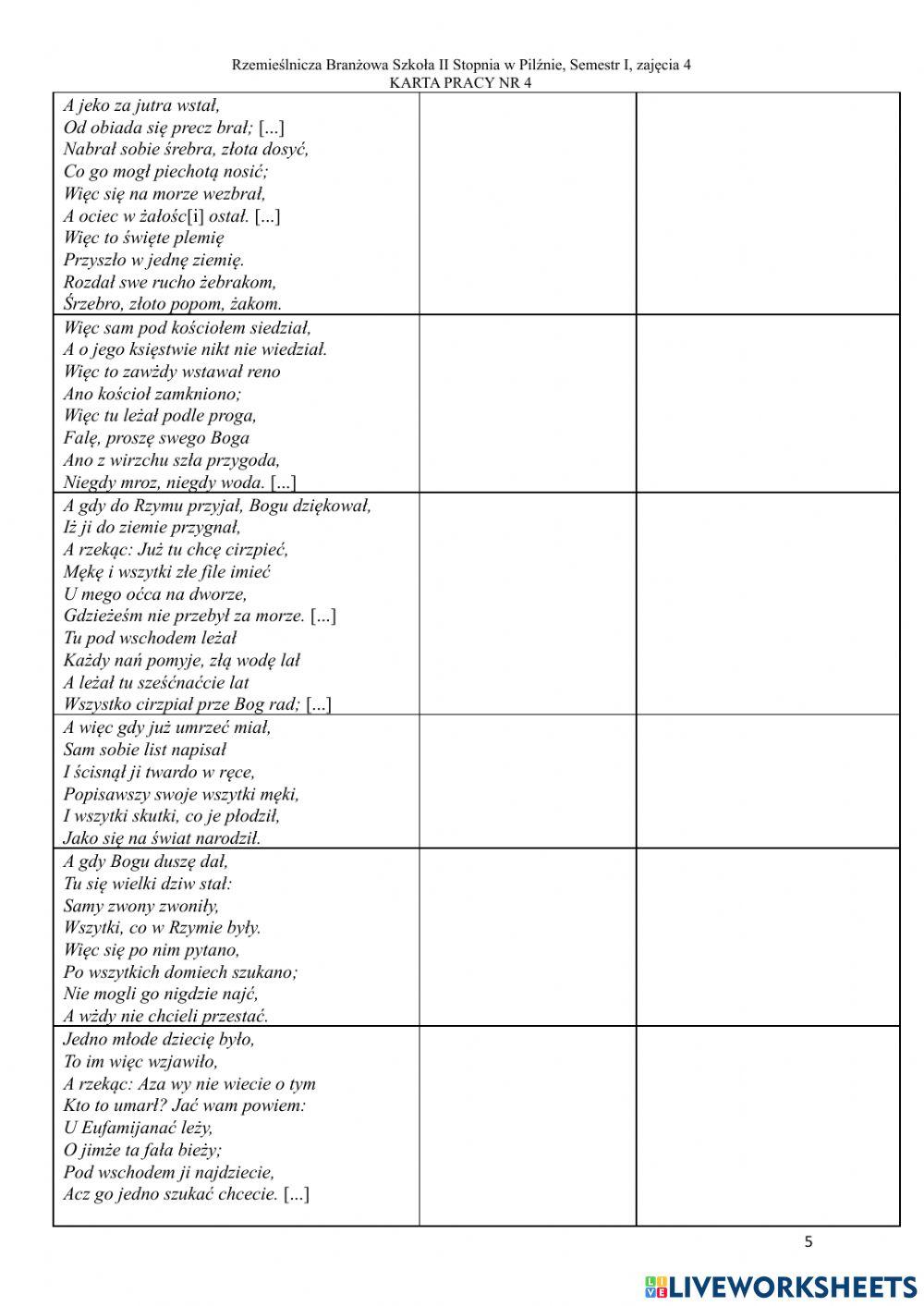Rzemieślnicza Branżowa szkoła II Stopnia w Pilźnie, semestr I, zajęcia 4