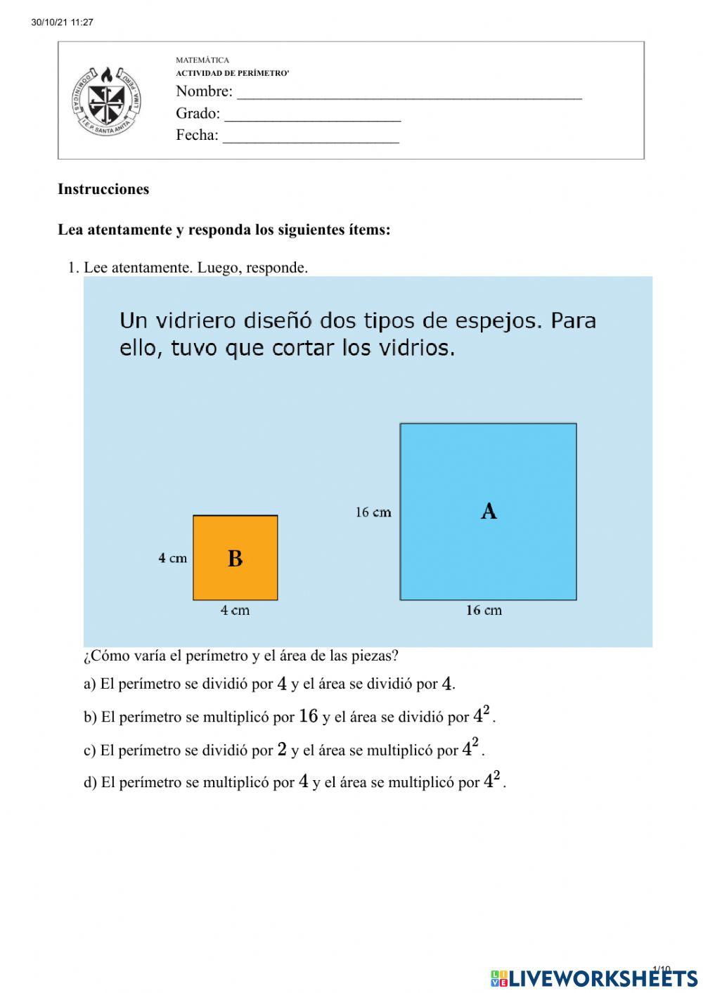 Actividad de perímetros