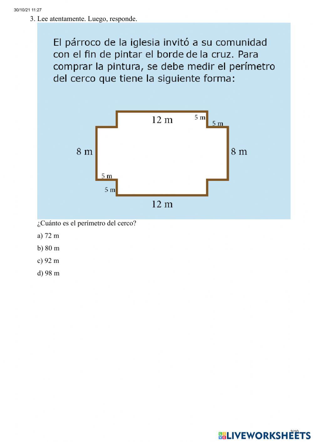 Actividad de perímetros