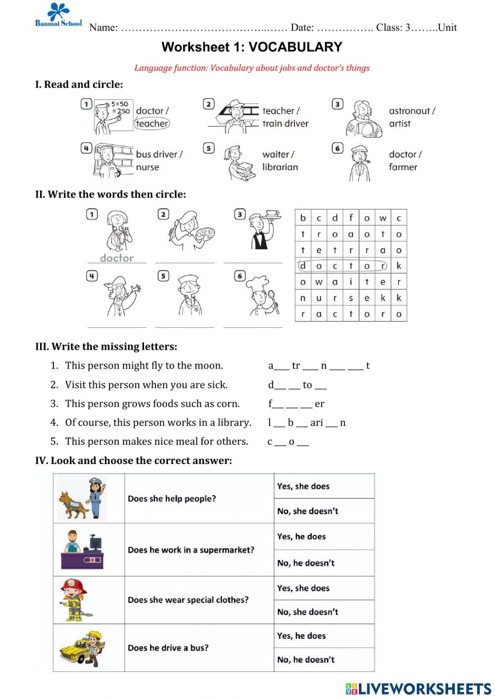 3rd grade - unit 3 - vocabulary