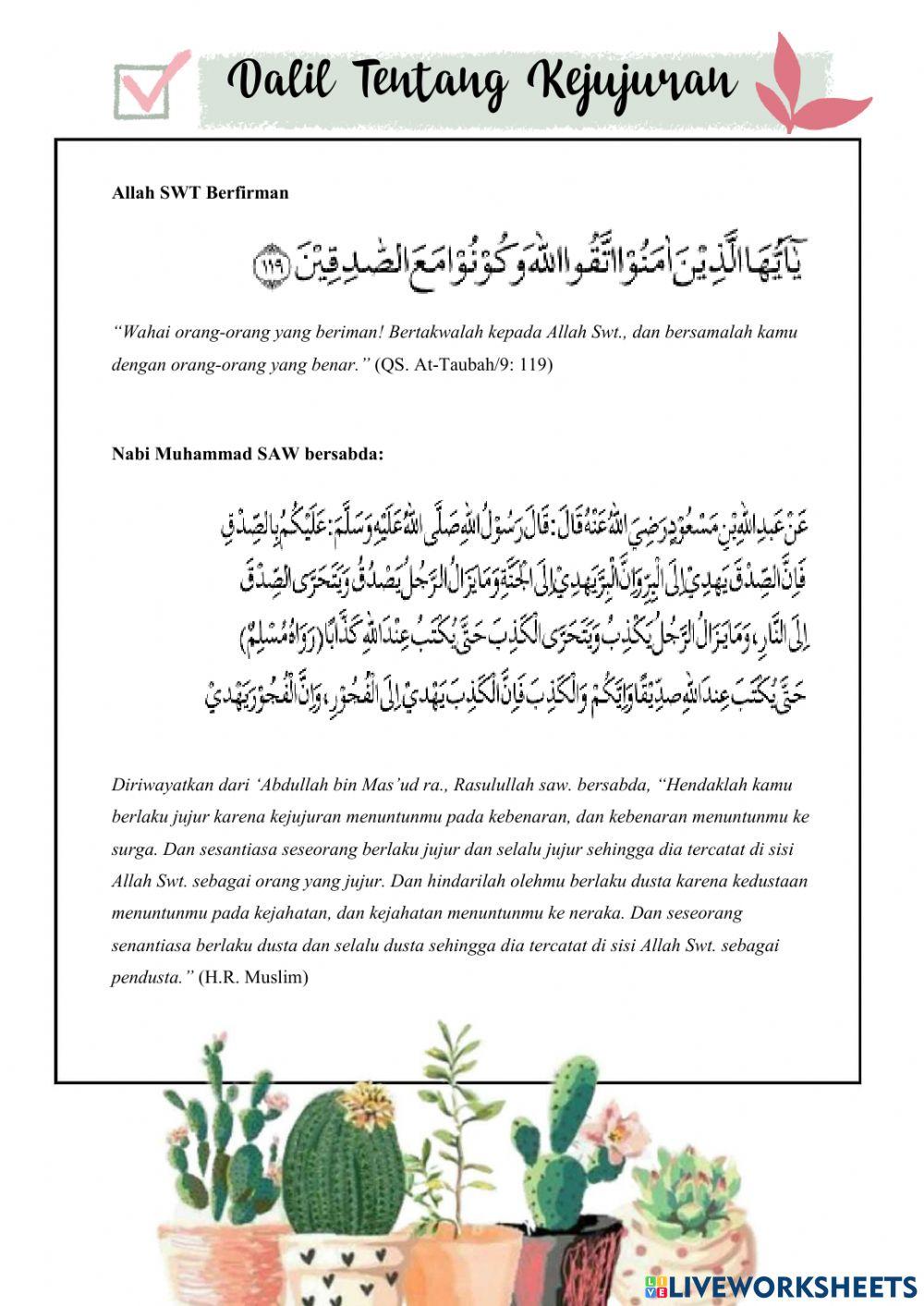 Menerapkan Sikap Jujur dalam Kehidupan