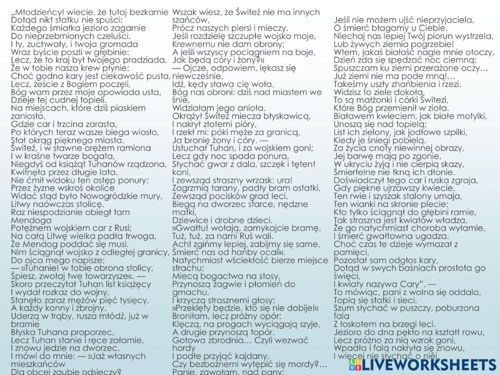 Adam Mickiewicz Świteź