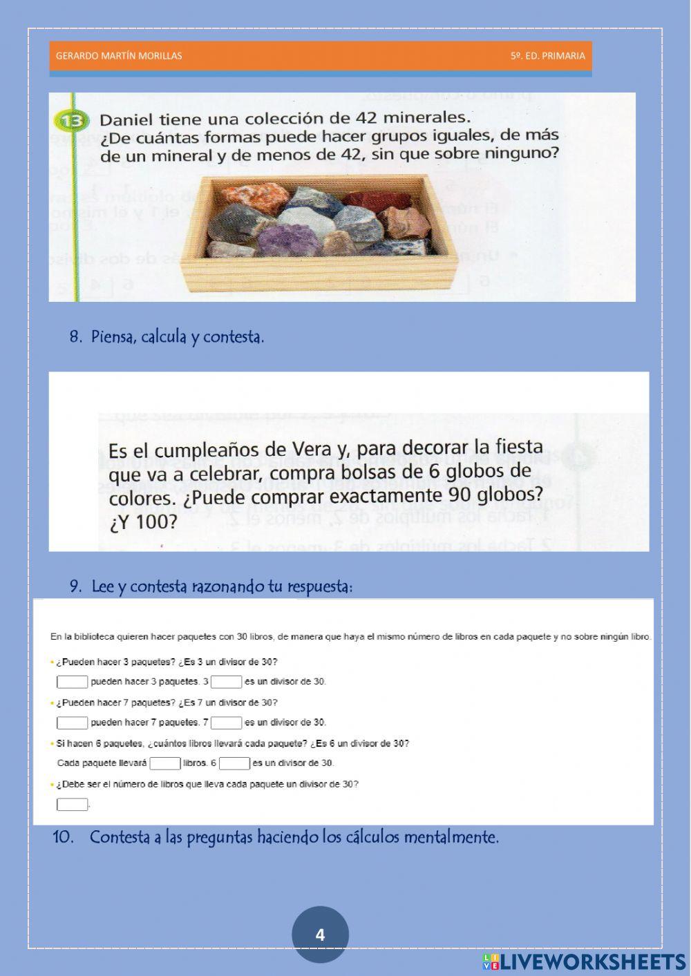 Numeración. Ficha 6.