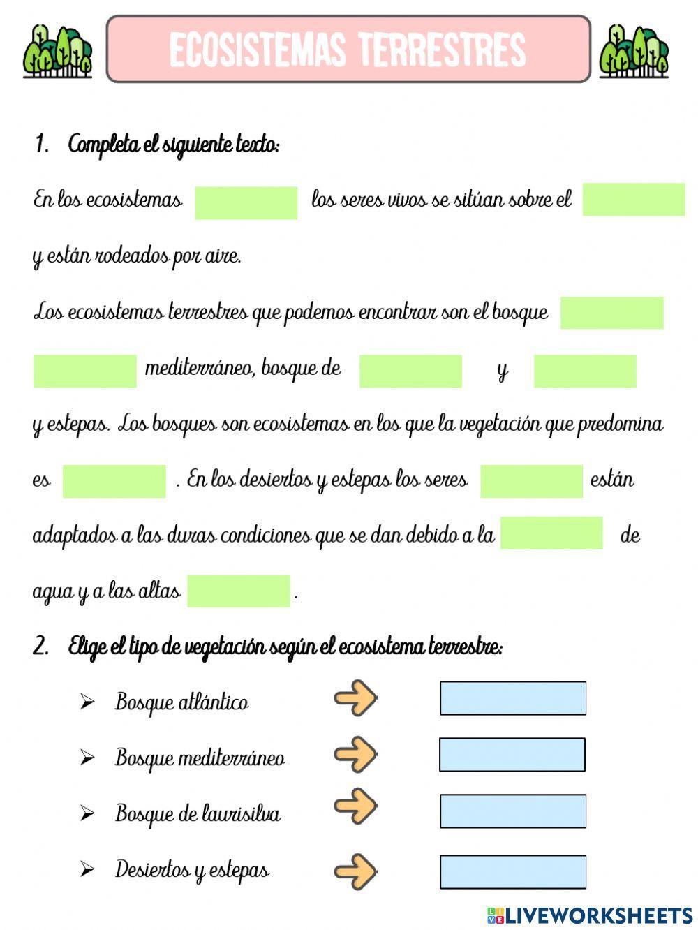 Ecosistemas terrestres