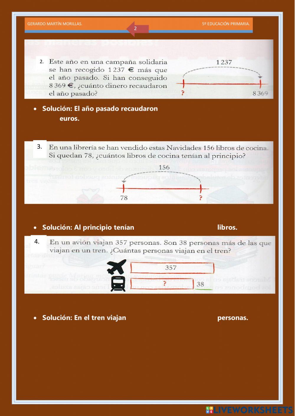 Resolución de problemas. Ficha 9.