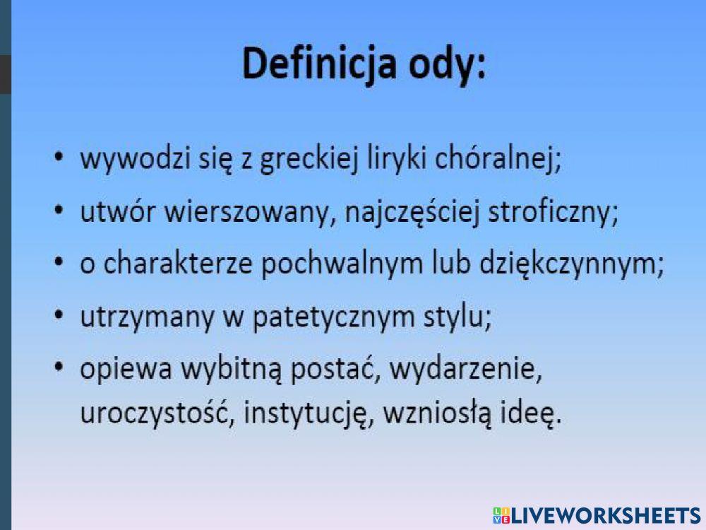 Adam Mickiewicz -Oda do młodości-